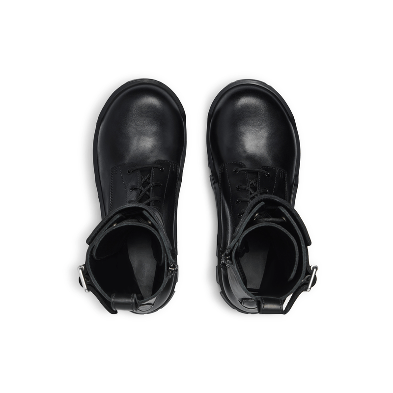 Oversized Platform Buckle Boots - allsose