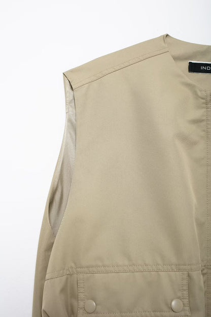 Oversized Puffy Vest - allsose
