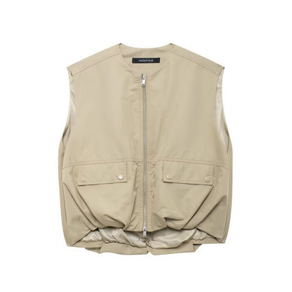 Oversized Puffy Vest - allsose