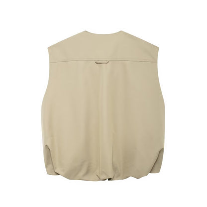 Oversized Puffy Vest - allsose