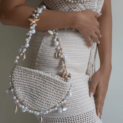 Pearl & Shell Vacation Handbag - allsose