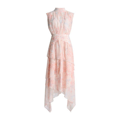Pink Sleeveless Dress - allsose