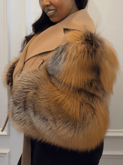 Plush Sleeves Short Coat - allsose