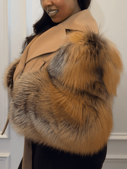 Plush Sleeves Short Coat - allsose