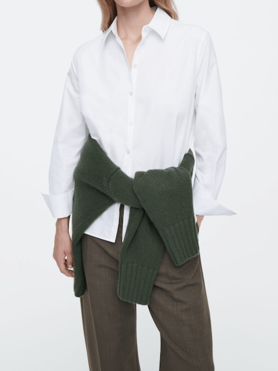 Regular Curvedhem Shirt - allsose