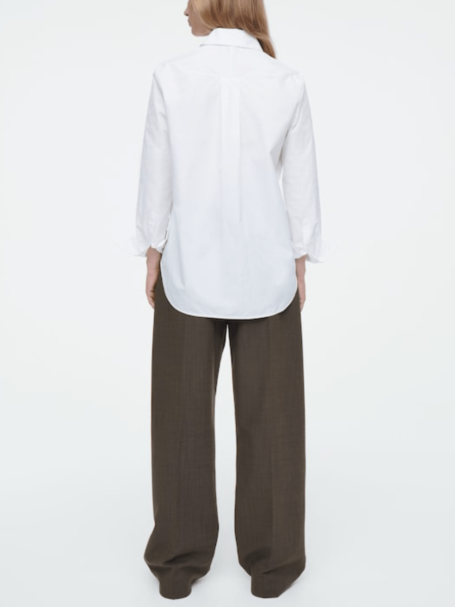 Regular Curvedhem Shirt - allsose