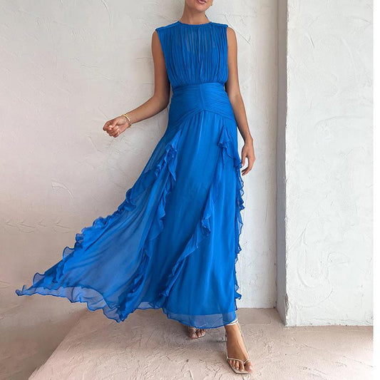 Round Neck Dress - allsose