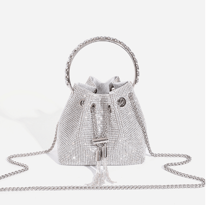 Shiny Bucket Bag With A Slant - allsose