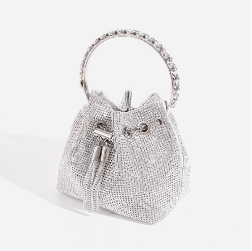 Shiny Bucket Bag With A Slant - allsose