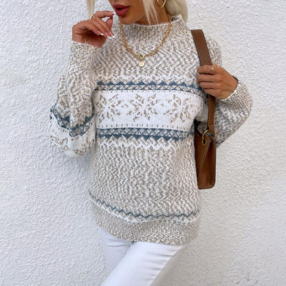 Snowflake Knit Sweater - allsose