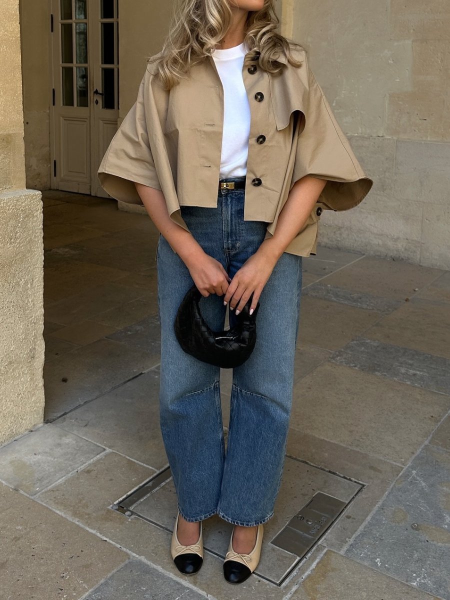 The Fall Casual Short Trench Jacket - allsose