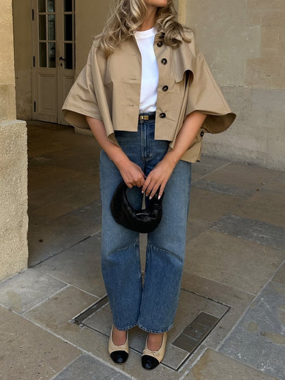 The Fall Casual Short Trench Jacket - allsose