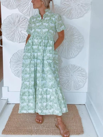The Oliver Block Print Maxi - allsose