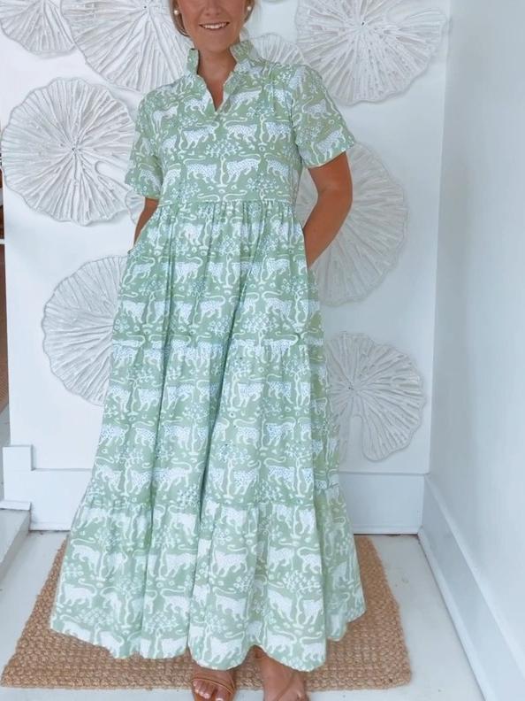 The Oliver Block Print Maxi - allsose