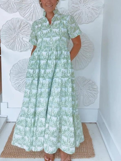 The Oliver Block Print Maxi - allsose
