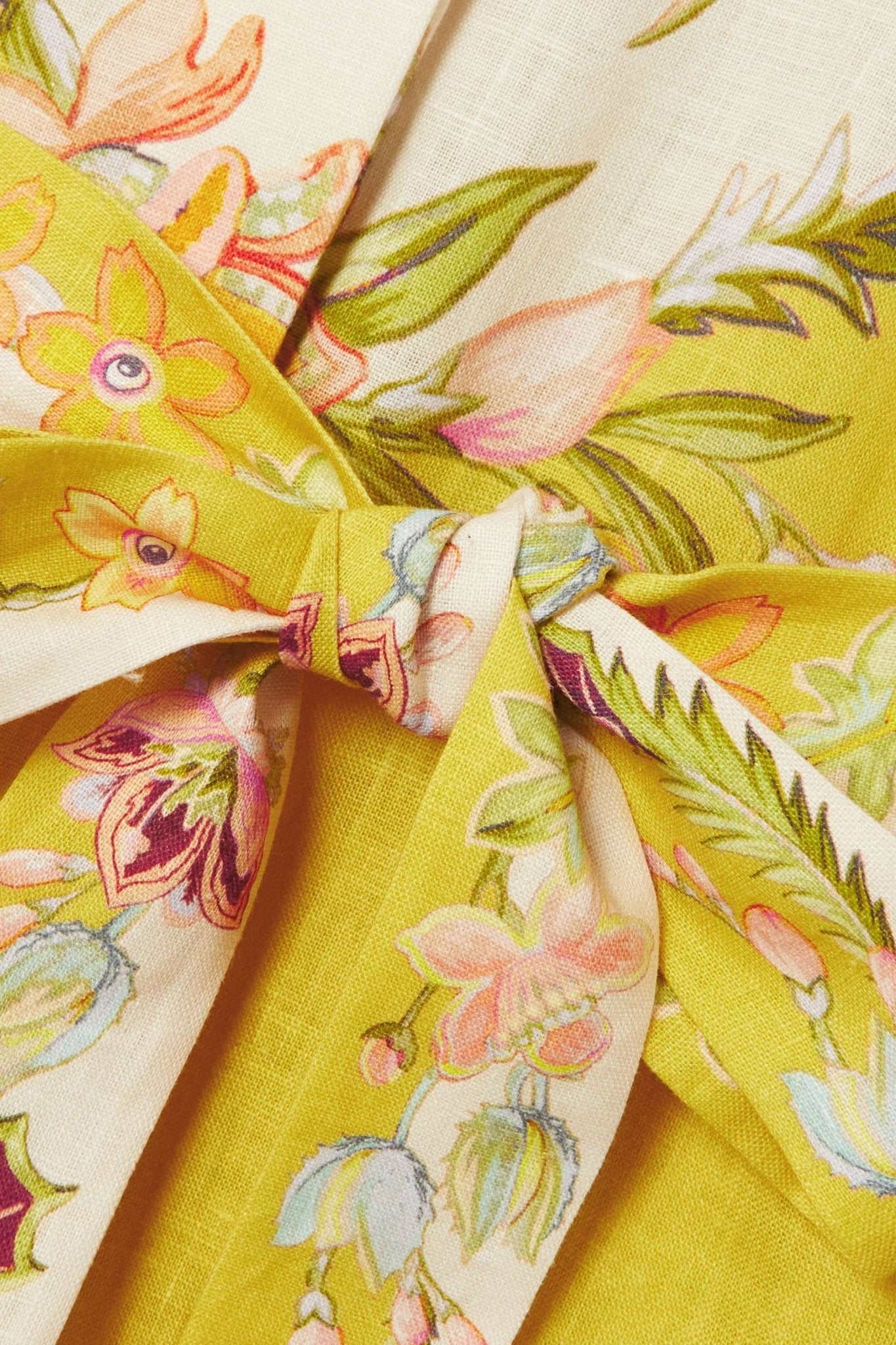 The Tiered Midi Dress in Lemon / Cream - allsose