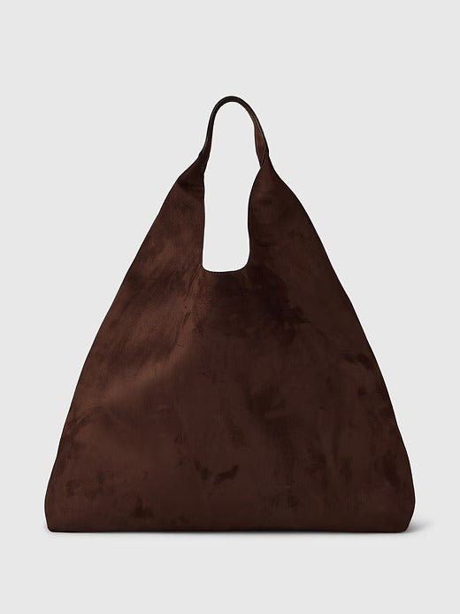 Vegan Suede Slouchy Tote Bag - allsose
