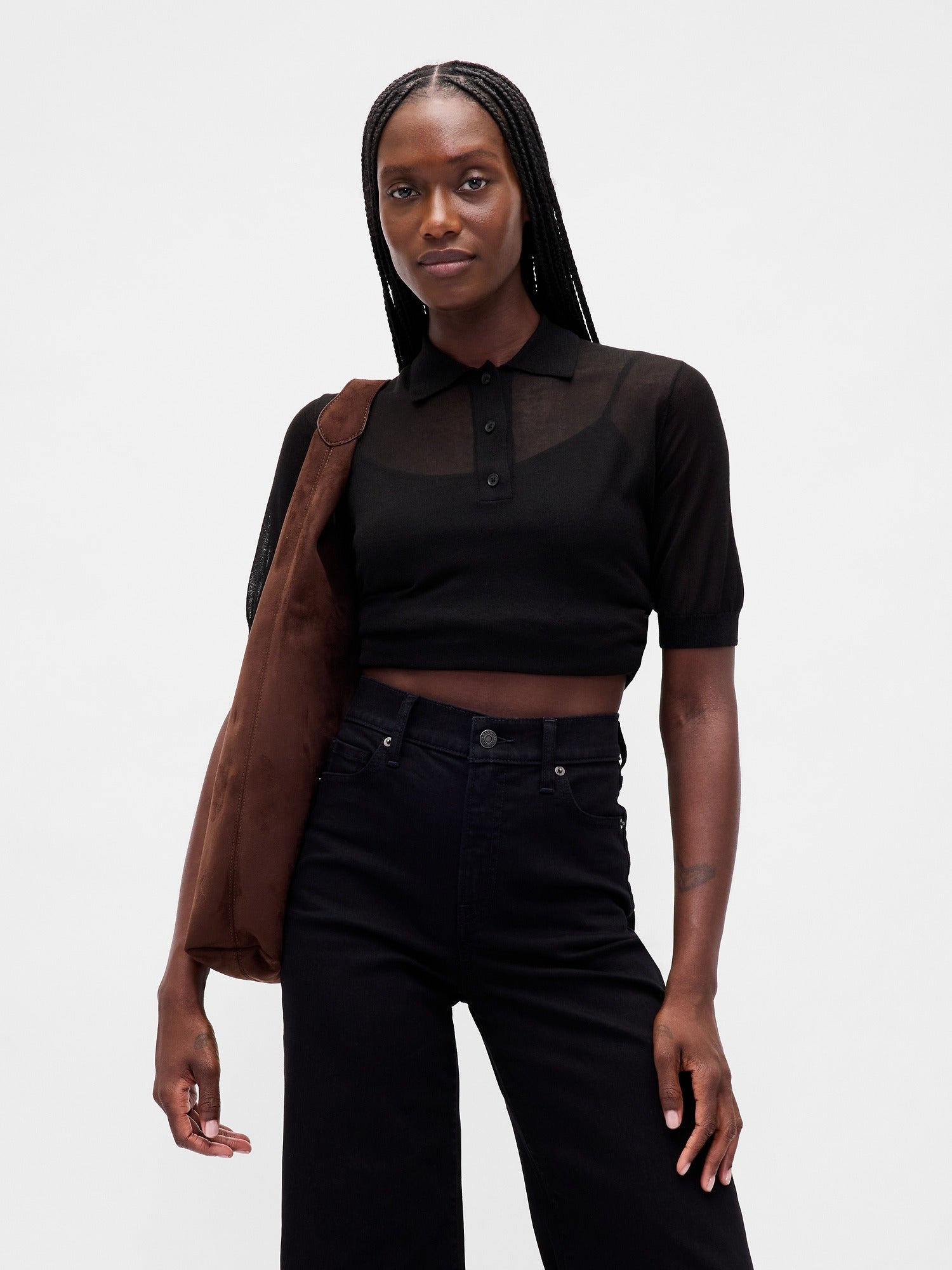 Vegan Suede Slouchy Tote Bag - allsose