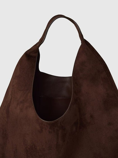 Vegan Suede Slouchy Tote Bag - allsose