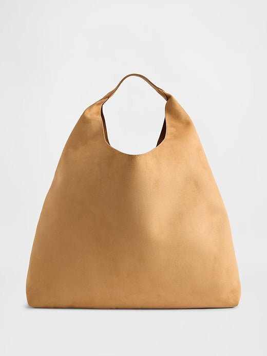 Vegan Suede Slouchy Tote Bag - allsose