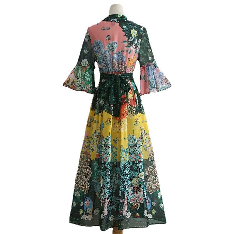 Vintage Chiffon Dress - allsose