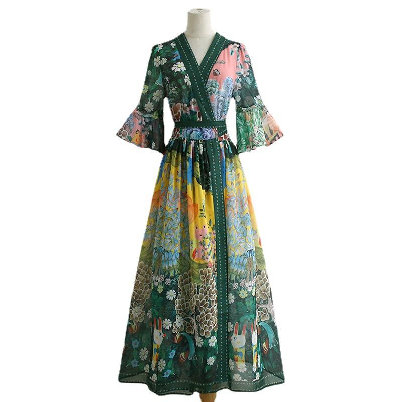 Vintage Chiffon Dress - allsose