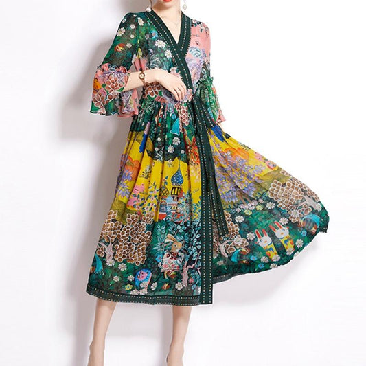 Vintage Chiffon Dress - allsose