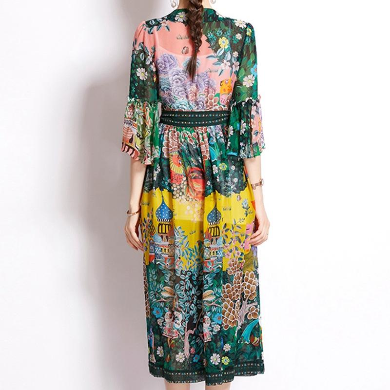 Vintage Chiffon Dress - allsose