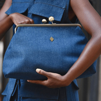 Vintage Gold - Frame Denim Evening Clutch - allsose