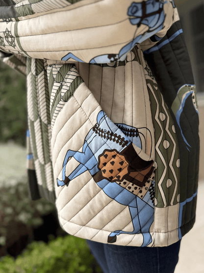 Vintage - Inspired Quilted Kimono Jacket - allsose