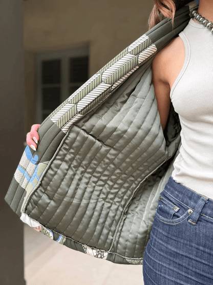 Vintage - Inspired Quilted Kimono Jacket - allsose