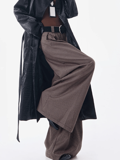 Vintage Mini - Check Ultra - Wide Leg Pants - allsose