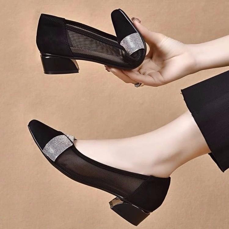 Women's Breathable Mesh Rhinestone Shoes - allsose
