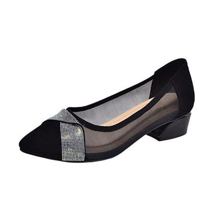 Women's Breathable Mesh Rhinestone Shoes - allsose