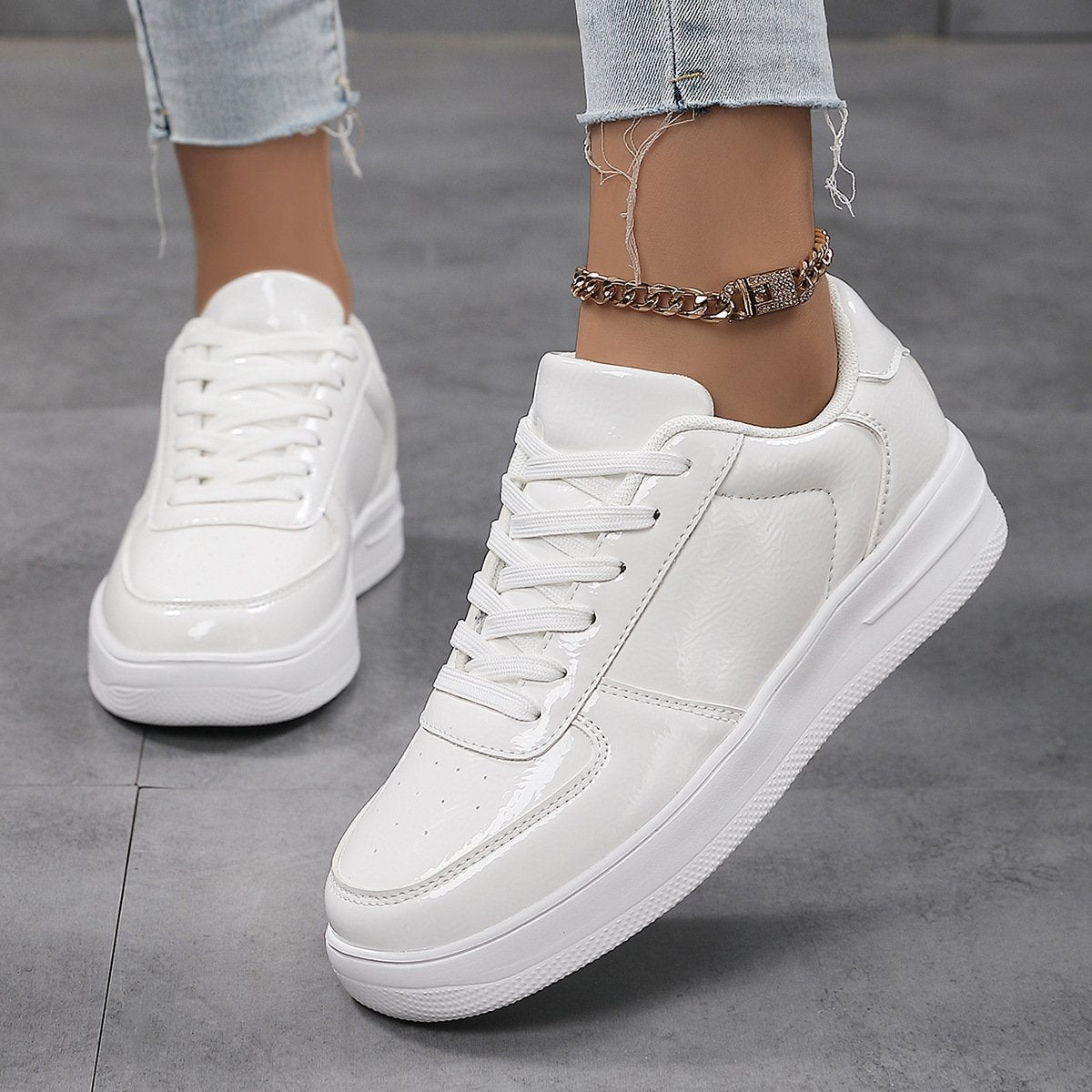 Women's Casual Lace Up Sneakers - allsose