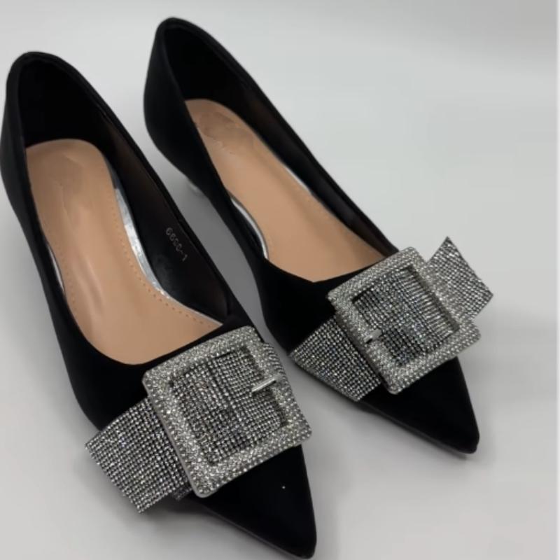 Women's Dazzle Rhinestone Flat Shoes - allsose