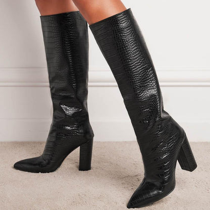Women's Pointed - Toe High - Heel Fashion Boots - allsose