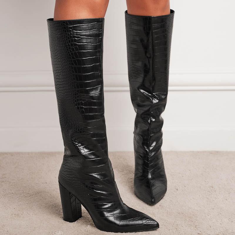 Women's Pointed - Toe High - Heel Fashion Boots - allsose