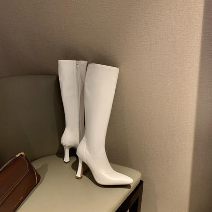 Women's Pointed Toe Knee High Boots - allsose