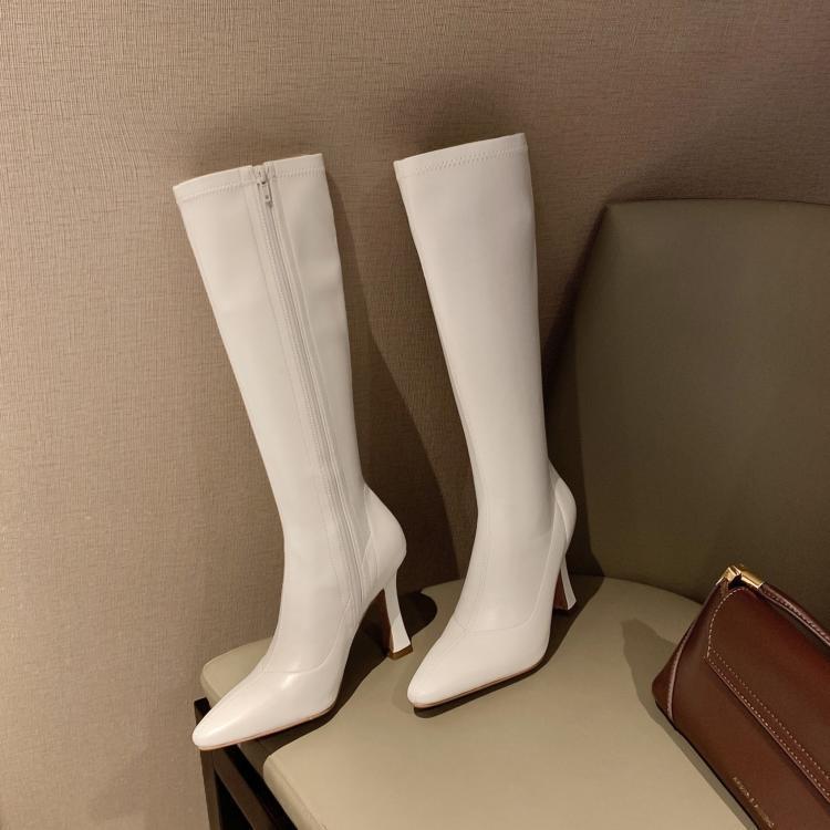 Women's Pointed Toe Knee High Boots - allsose