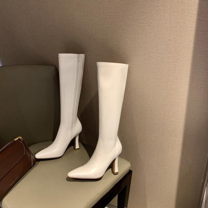 Women's Pointed Toe Knee High Boots - allsose