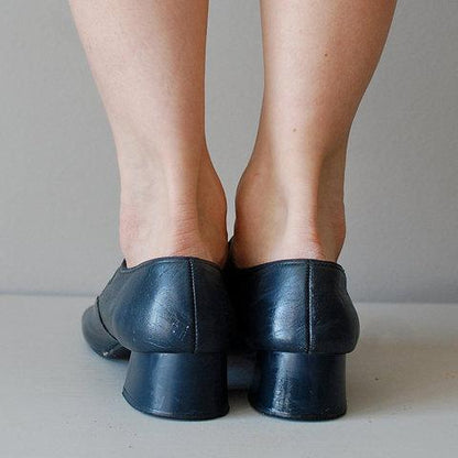 Women'S Retro Low Heel Buckle Pumps - allsose