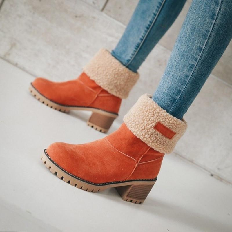 Women's Soft Waterproof Wool Lining Boots - allsose