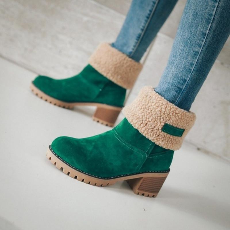 Women's Soft Waterproof Wool Lining Boots - allsose