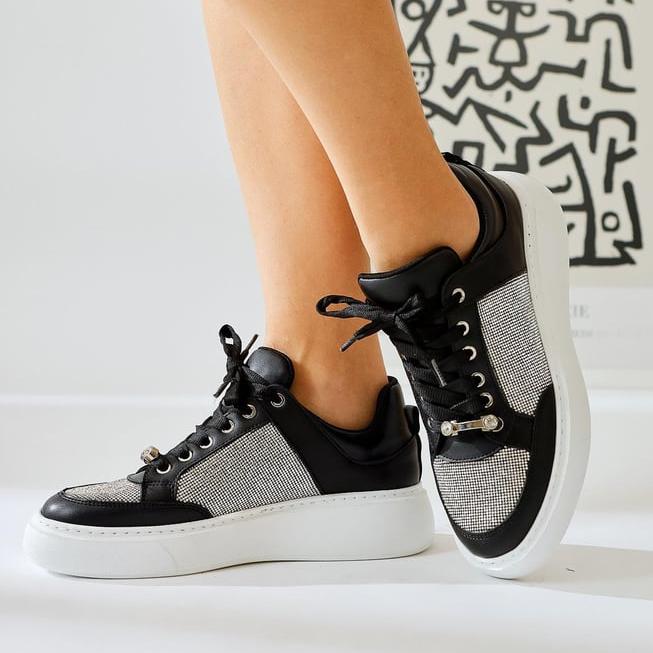 Women's Sparkly Casual Sneakers - allsose