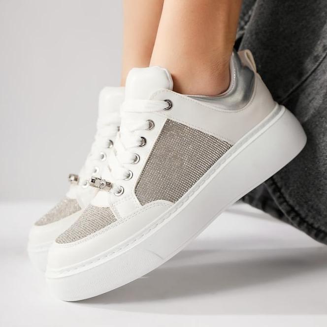 Women's Sparkly Casual Sneakers - allsose