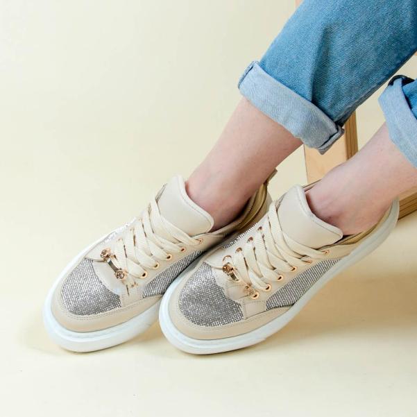 Women's Sparkly Casual Sneakers - allsose