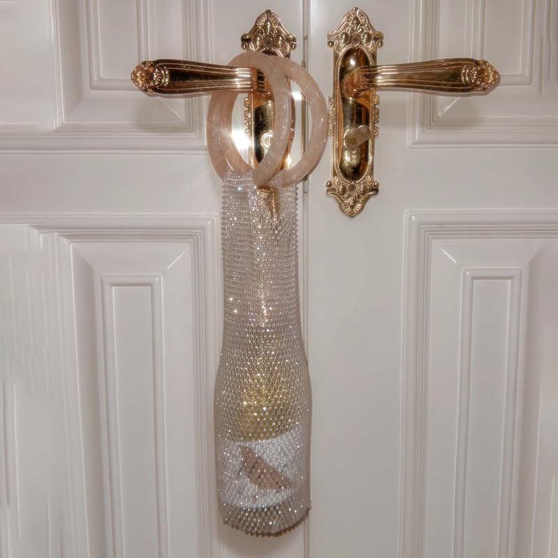 Woven Bag Crystal Bottle Tote - allsose