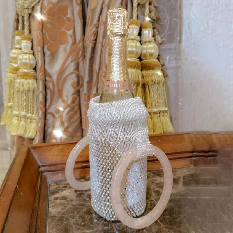 Woven Bag Crystal Bottle Tote - allsose